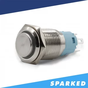 Latching Aluminum Halo Ring 12V Push Button Switch